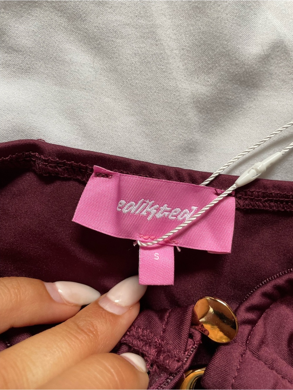 Edikted Burgundy Strapless Cutout Tank - Picture 3 of 5